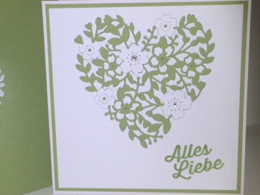 Glückwunschkarte zur Hochzeit grün_weiß 2